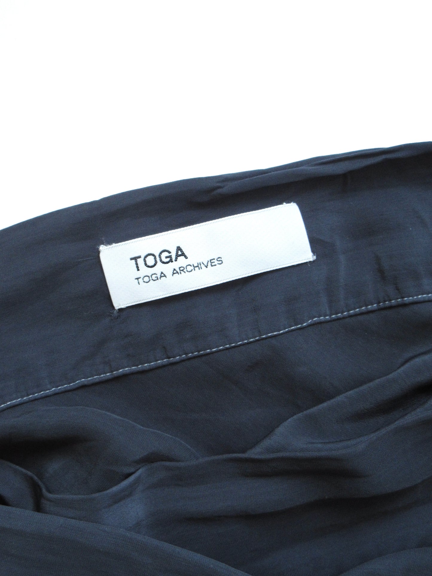 【used】TOGA navy wrap skirt