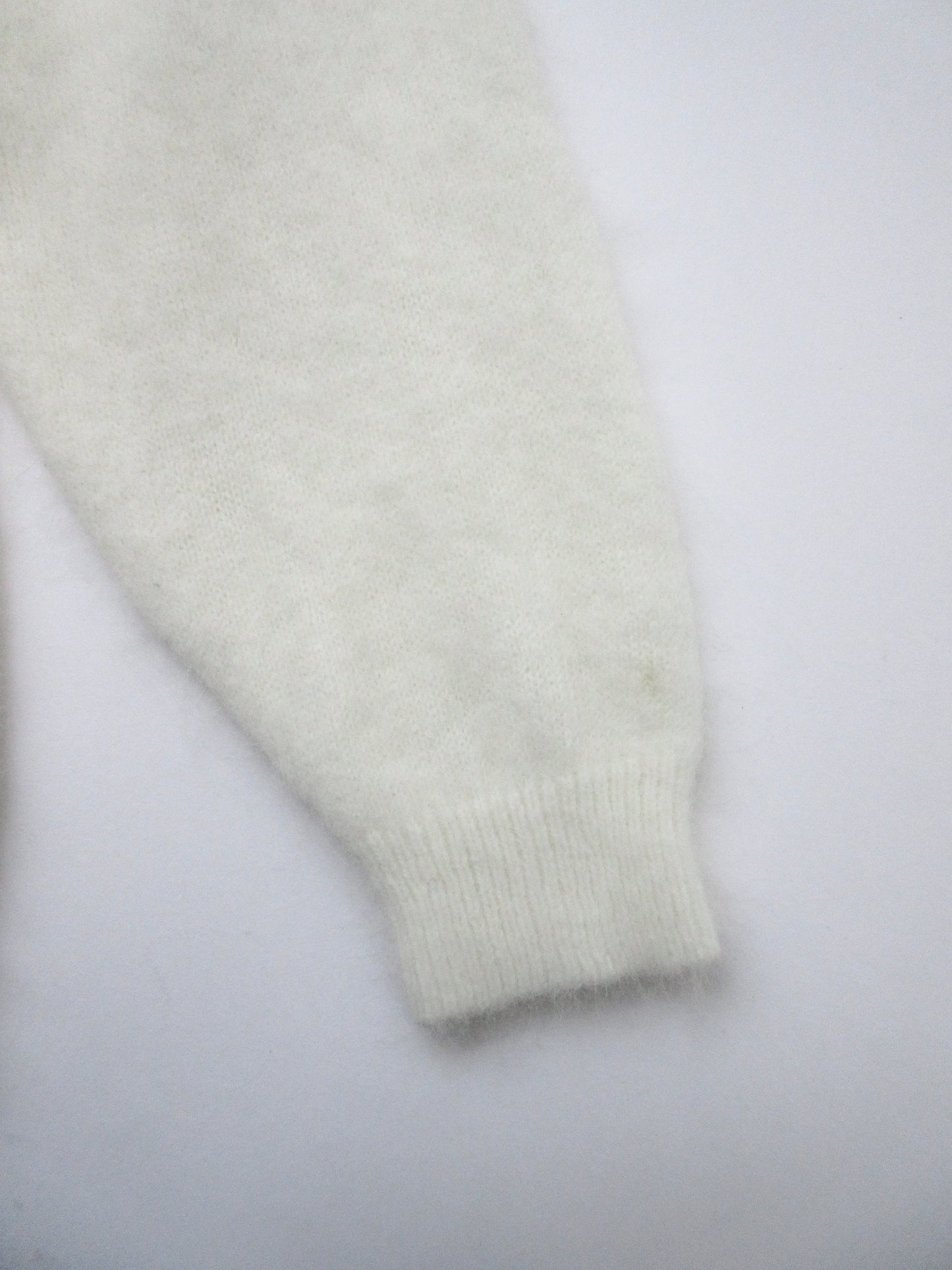 white angora knit