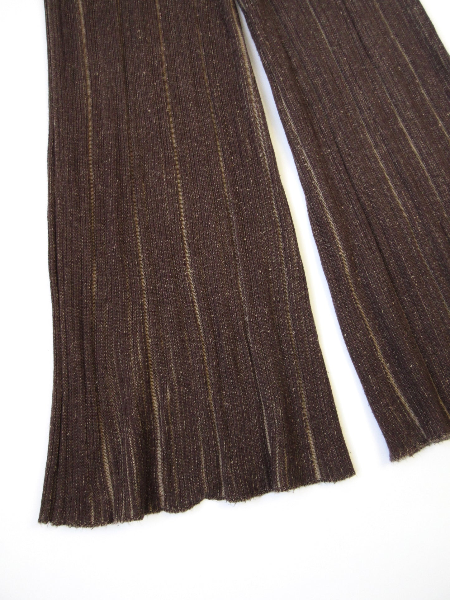 【used】brown lib knit pants