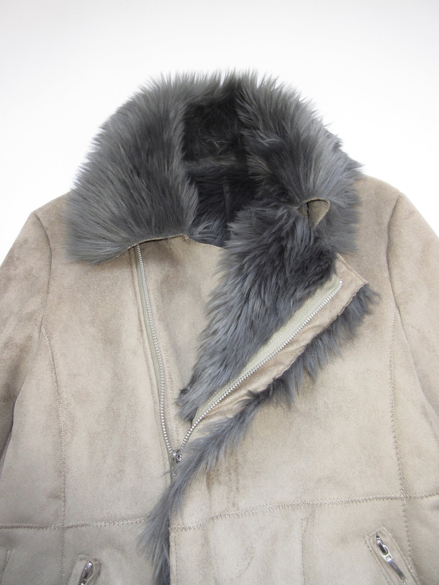 zucca suede fur coat