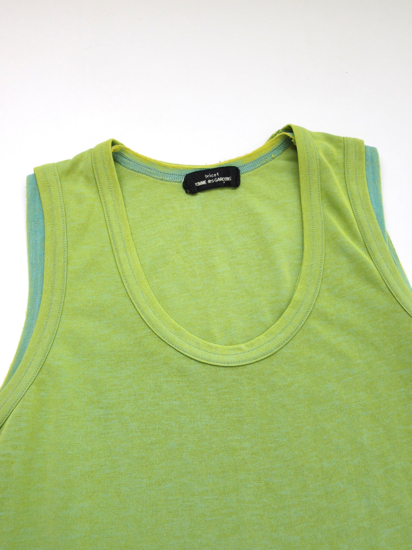 tricot comme des garcons layered tank top