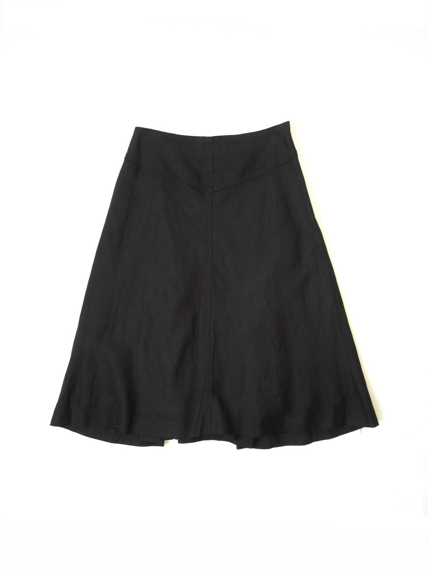 black linen skirt