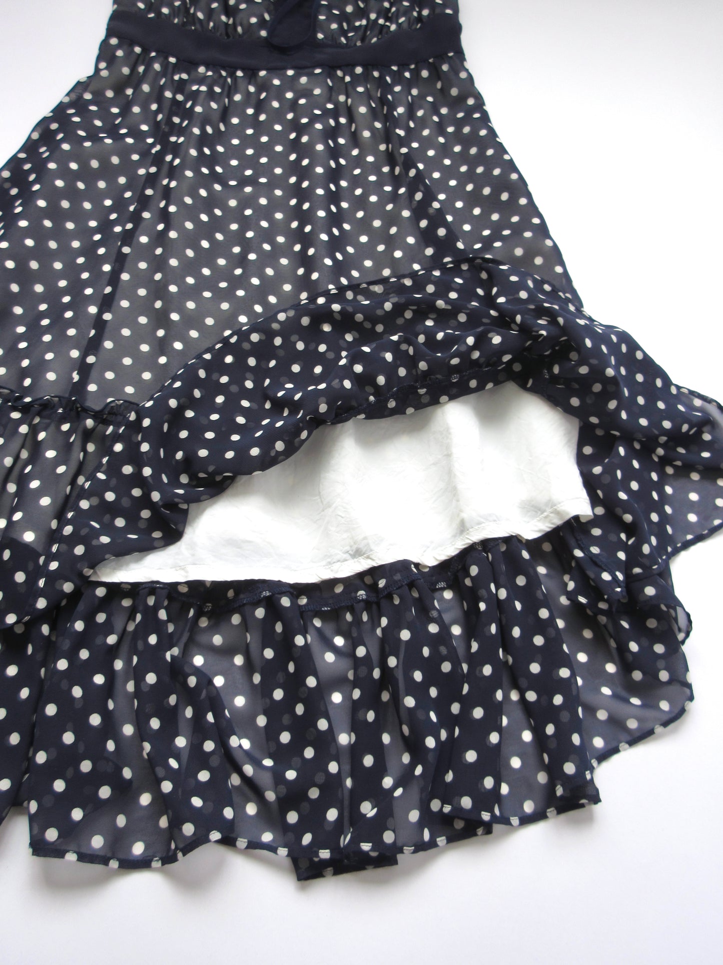 polka dots chiffon design dress