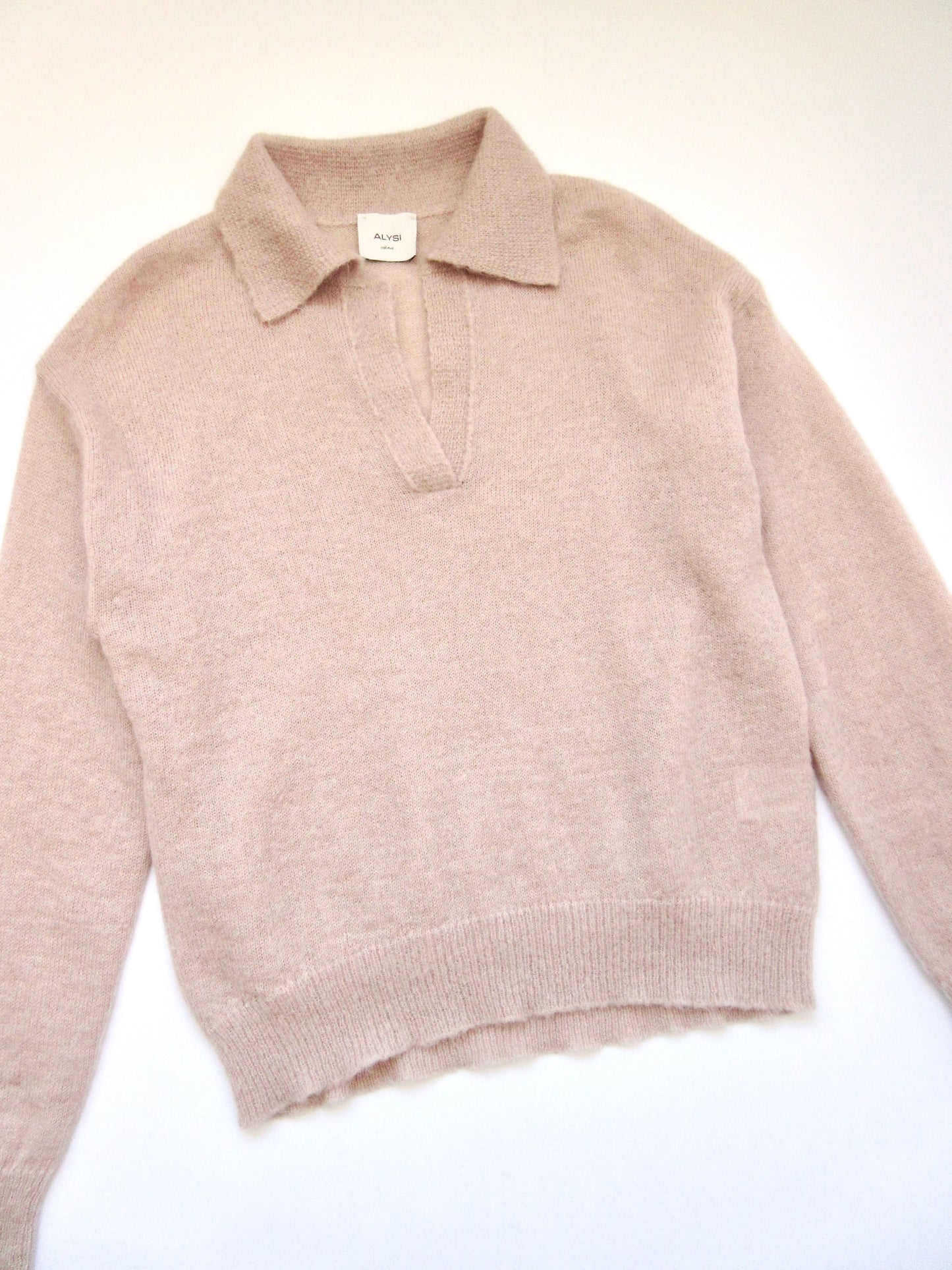 pink mohair skipper knit