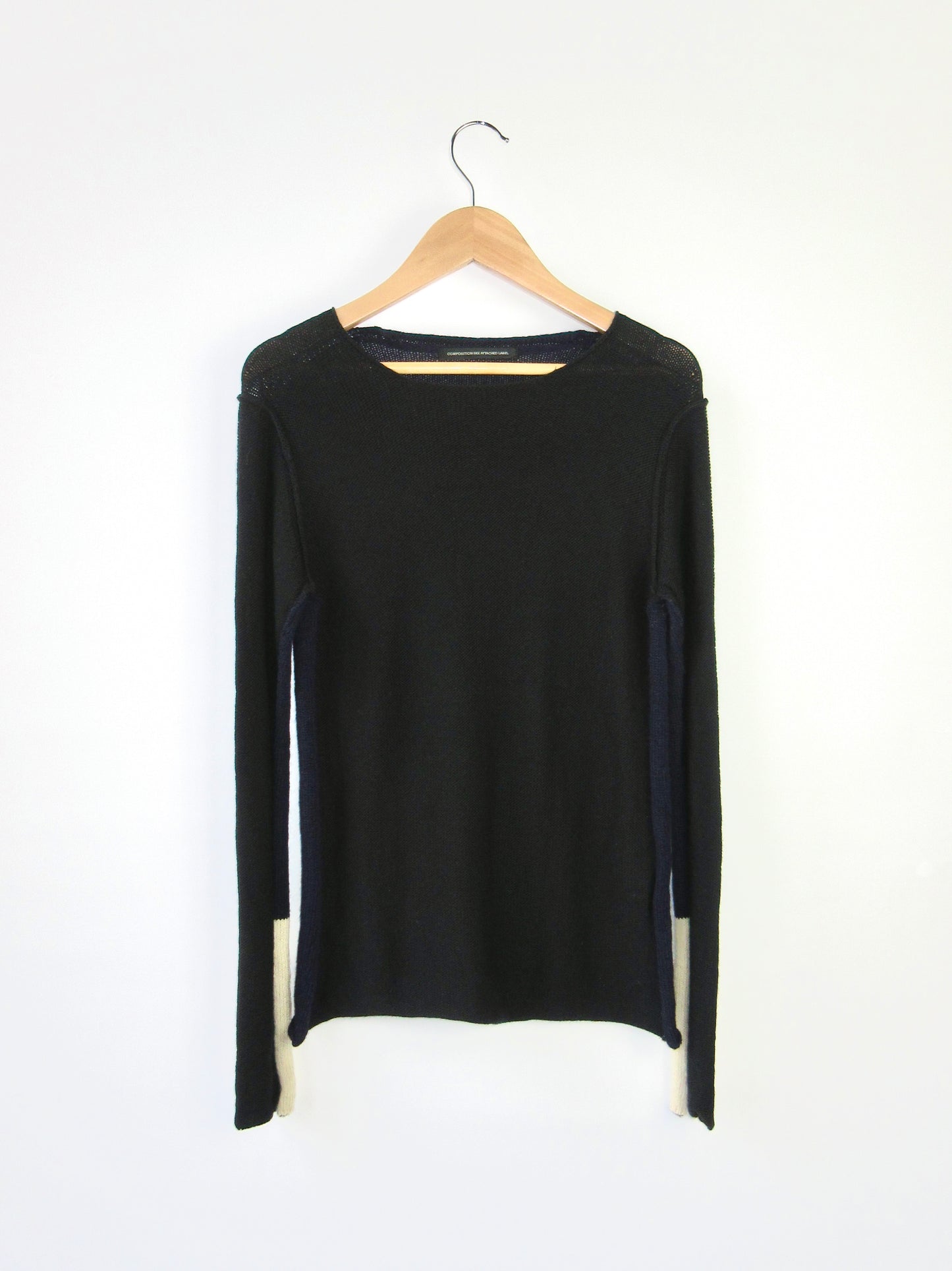 Y's COMPOSITION:SEE ATTACHED LABEL patchwork knit top