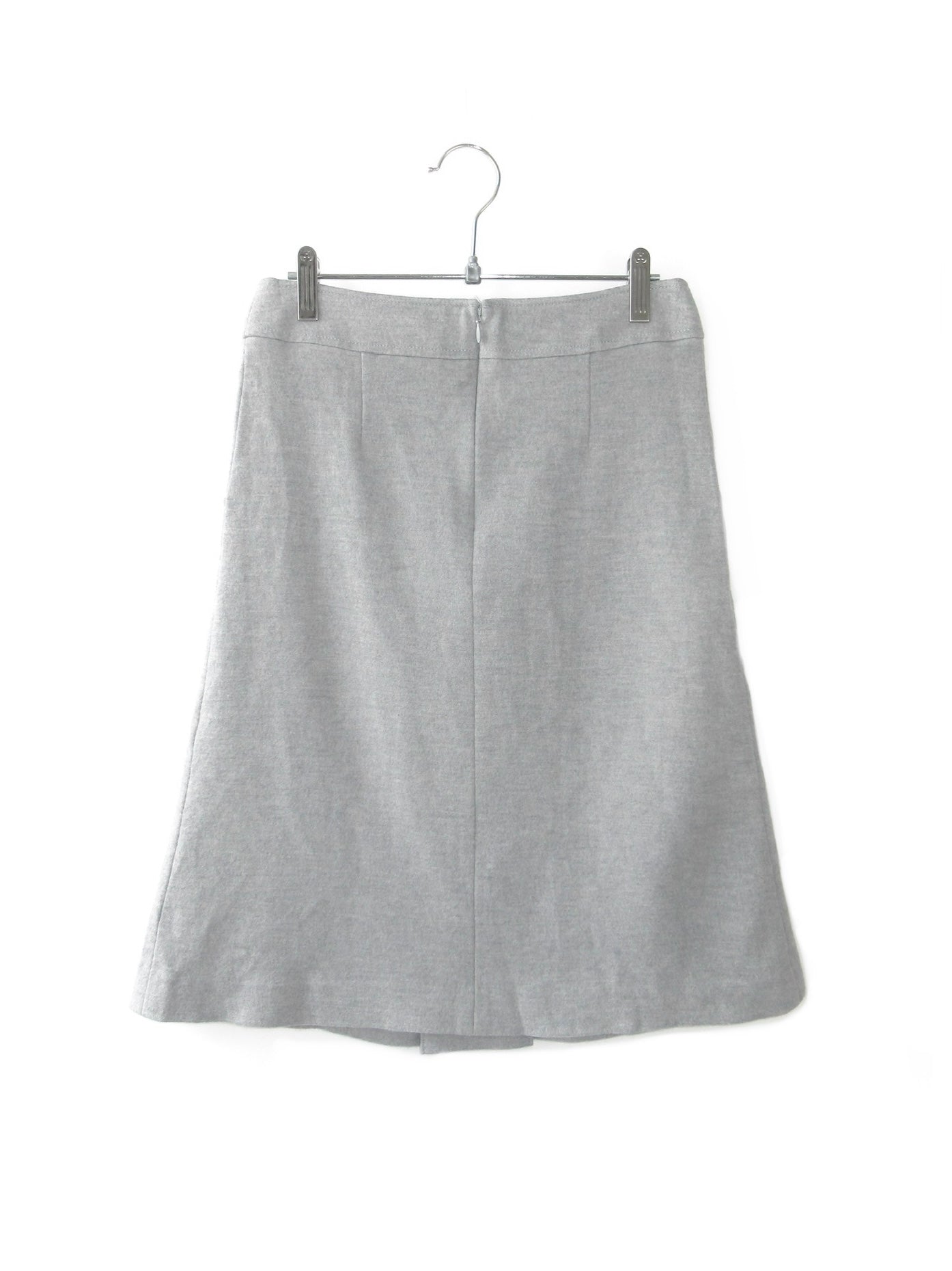 【used】wool box pleated skirt