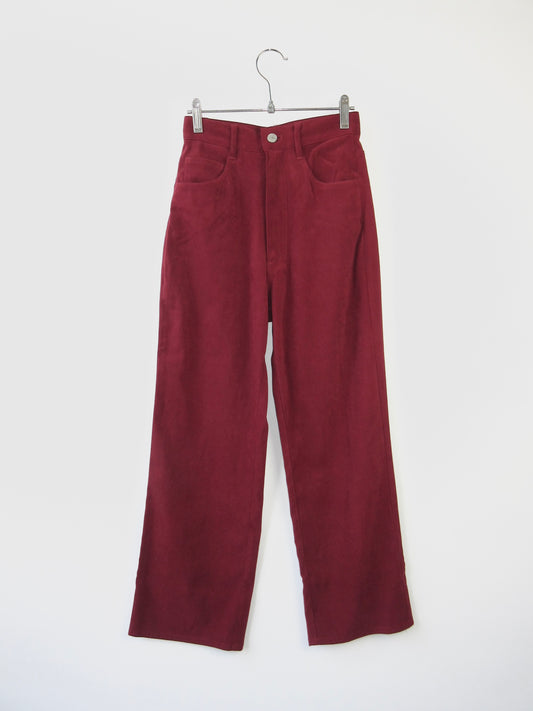 【used】velveteen red pants