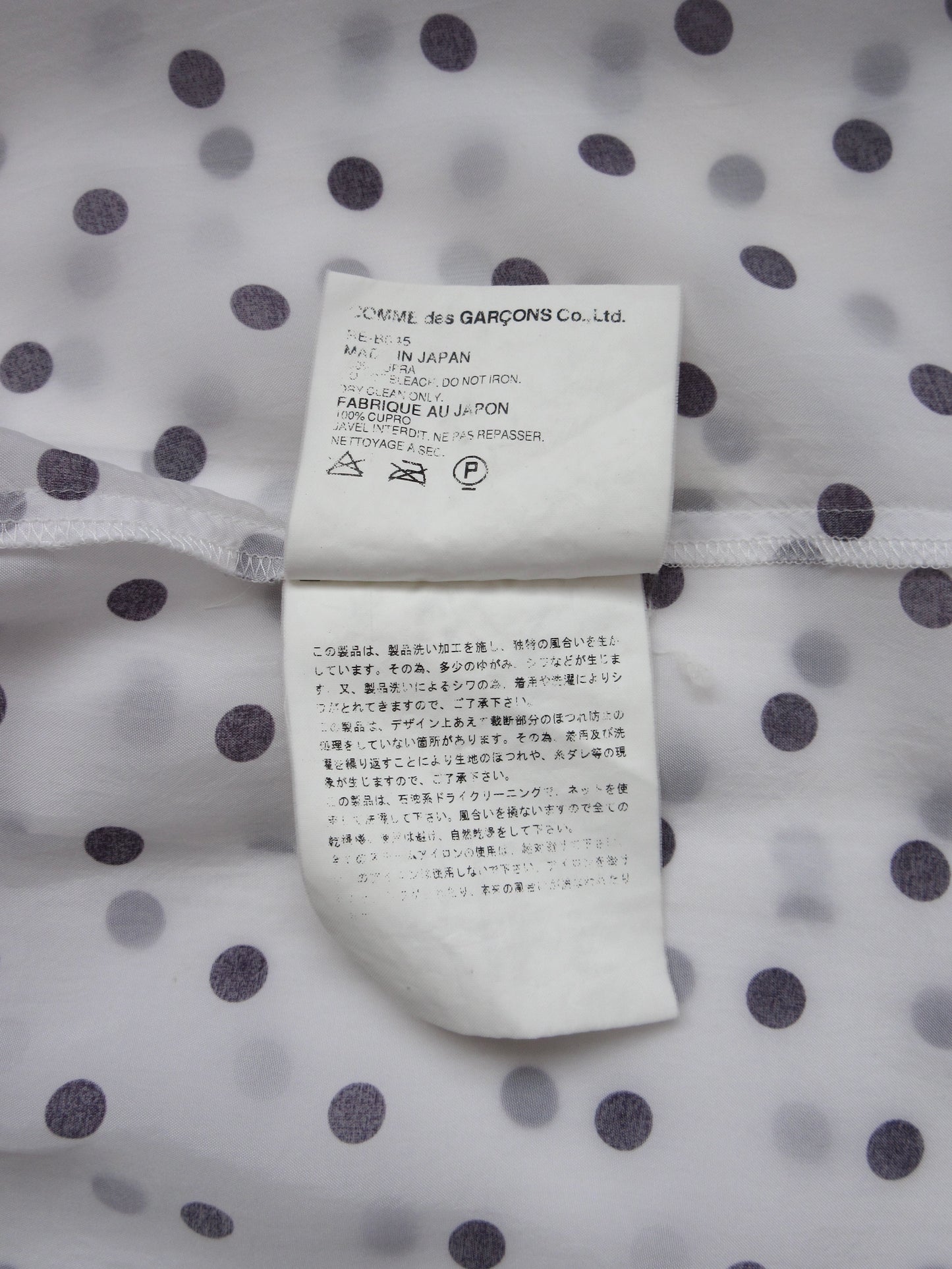 robe de chambre polka dots sheer blouse