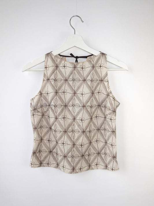 【used】Burberry flower sleeveless top