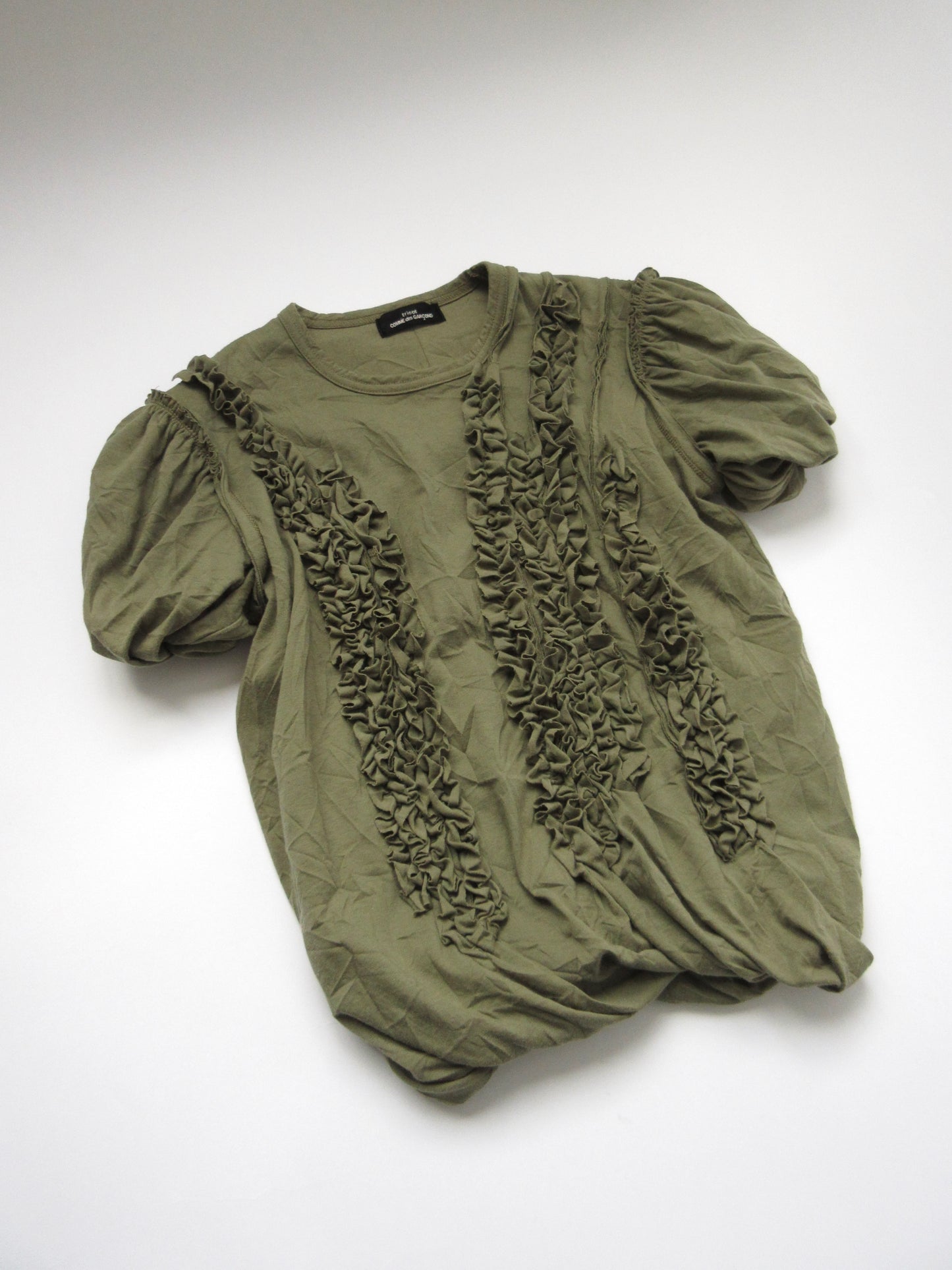 tricot comme des garcons khaki t-shirt