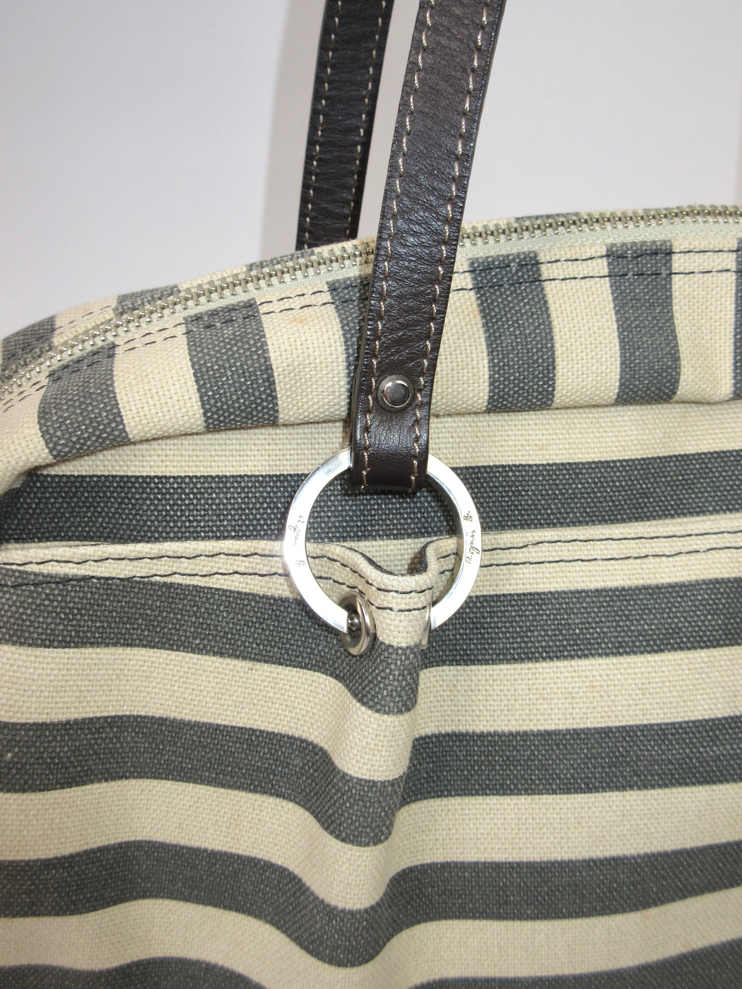 agnès b. stripe sholder bag