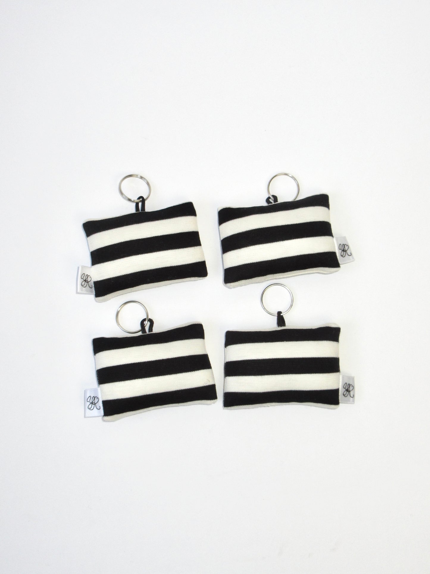 square stripe keyring