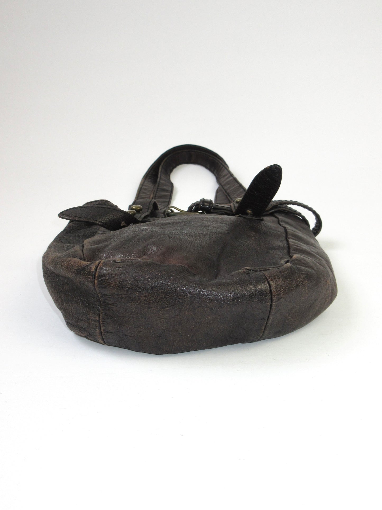 【used】vintage leather shoulder bag