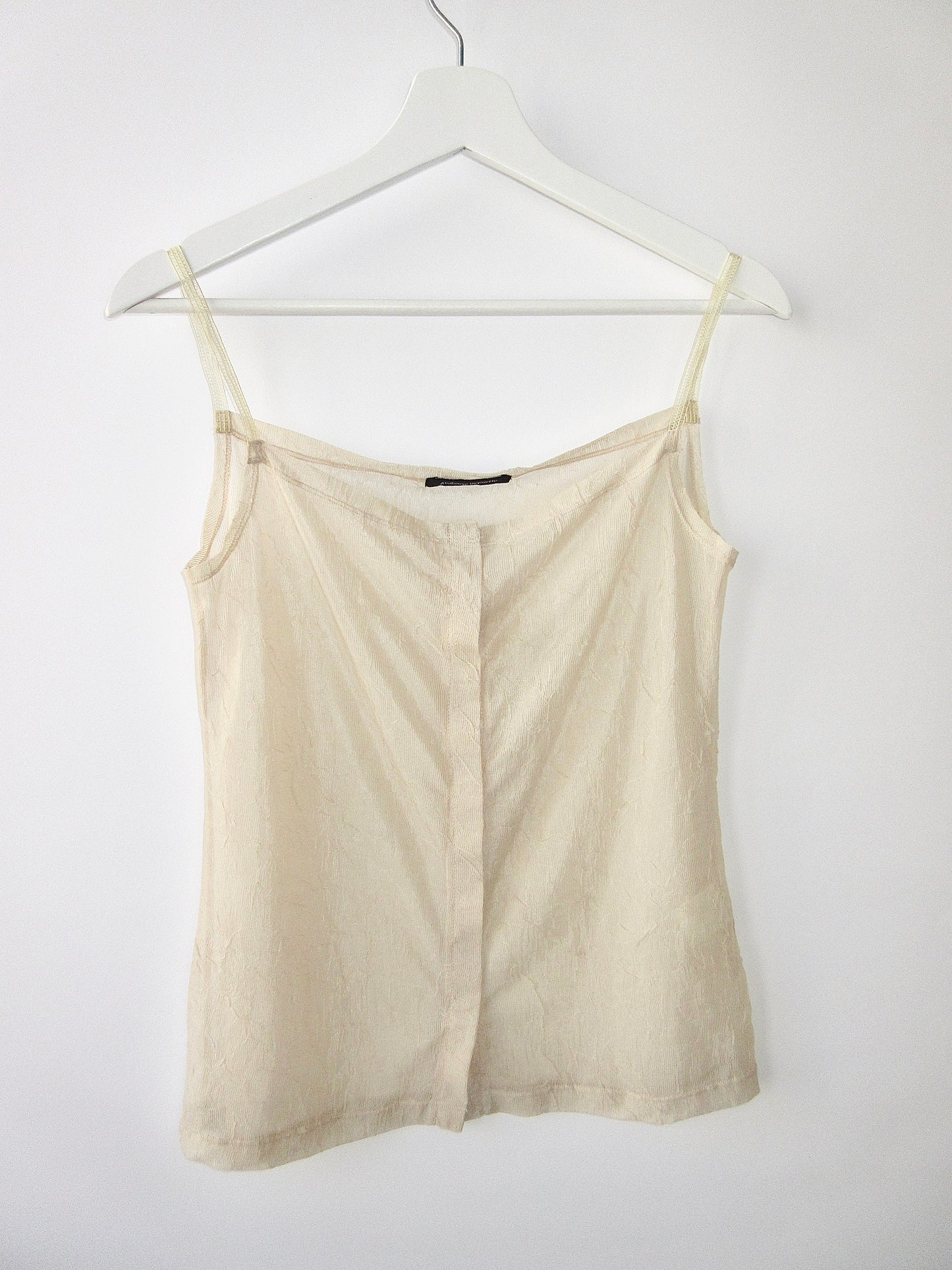 sheer sleeveless top