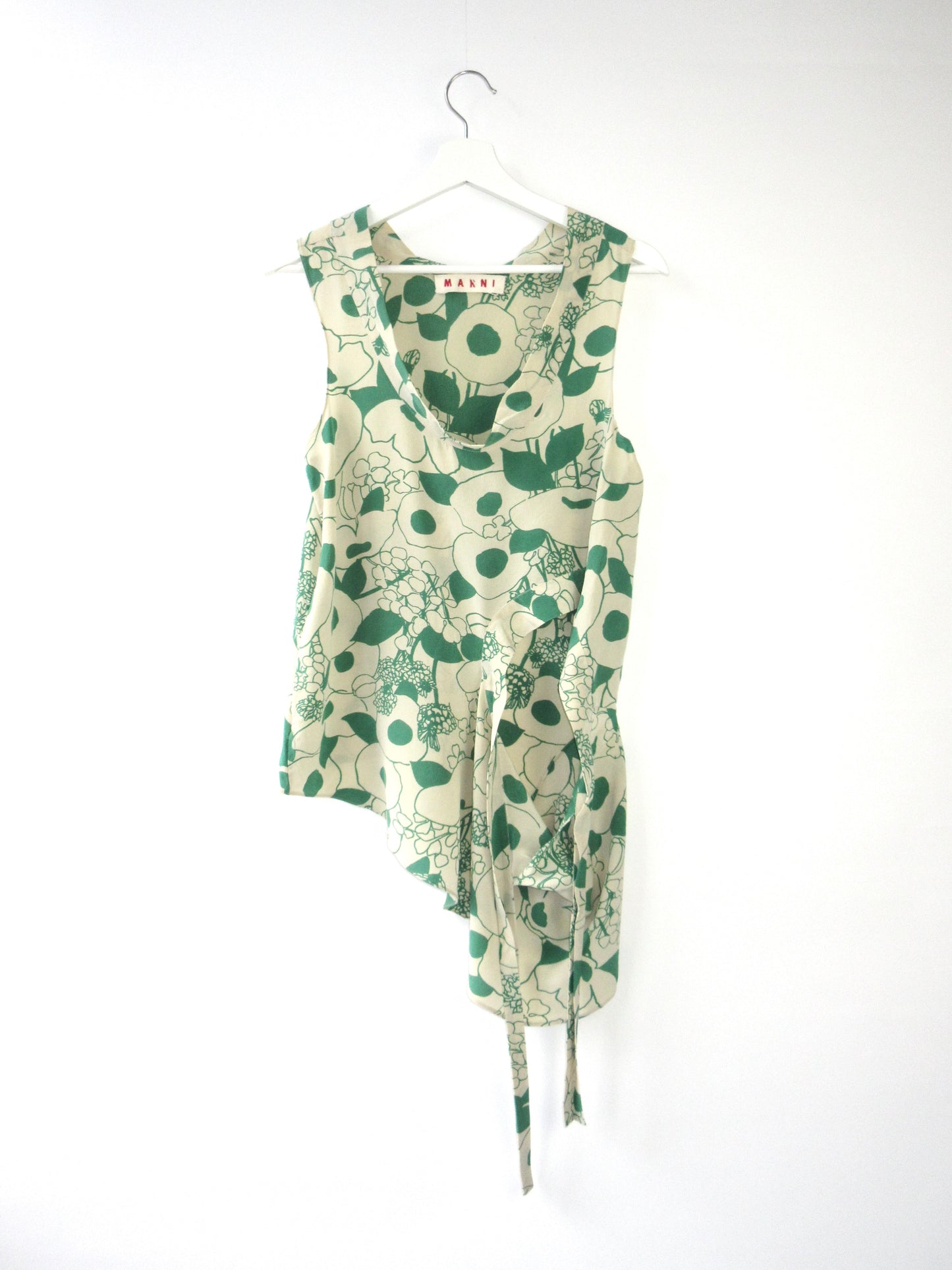 【used】MARNI asymmetry design sleeveless top