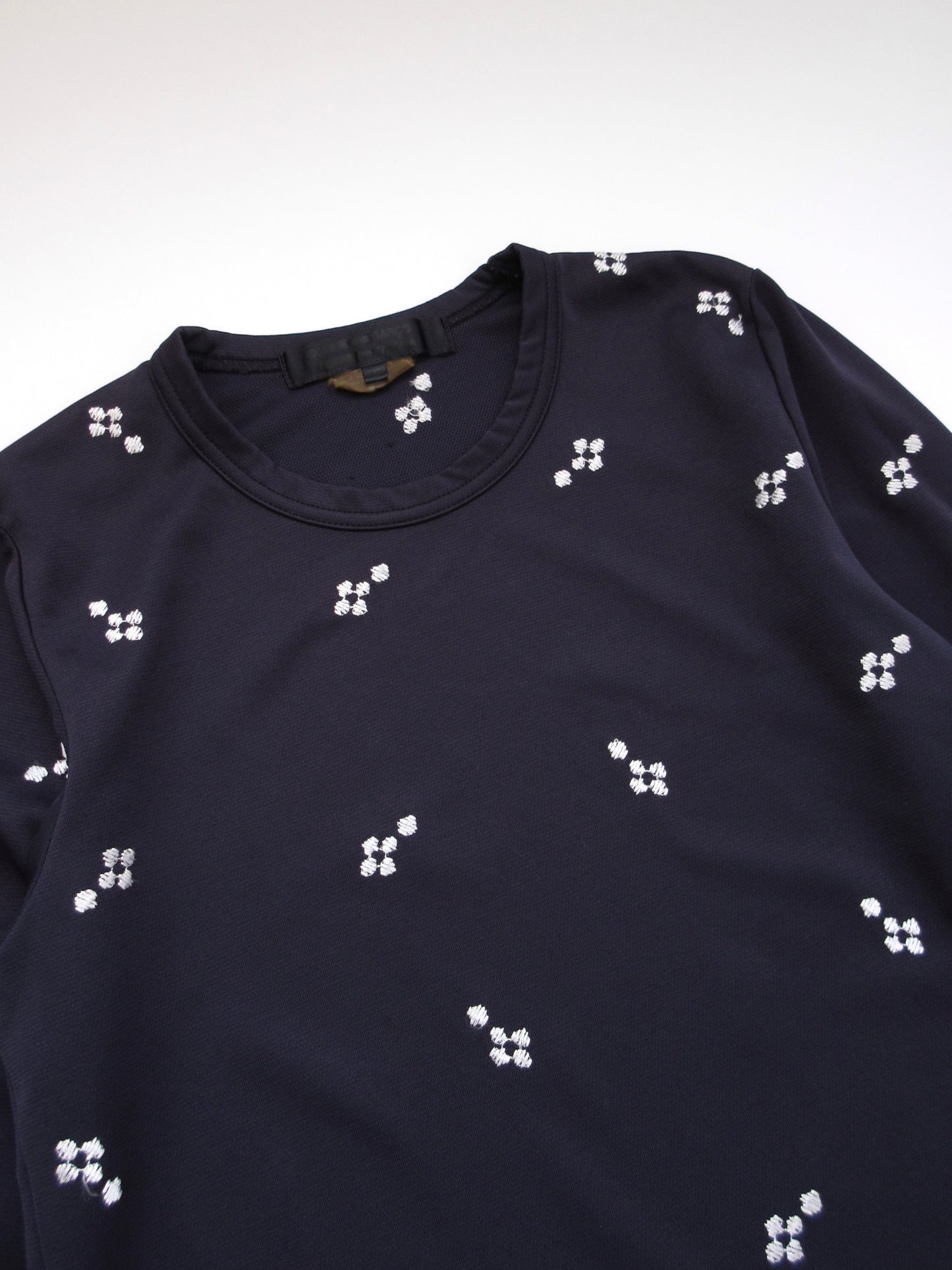 comme des garcons embroidery jersey top