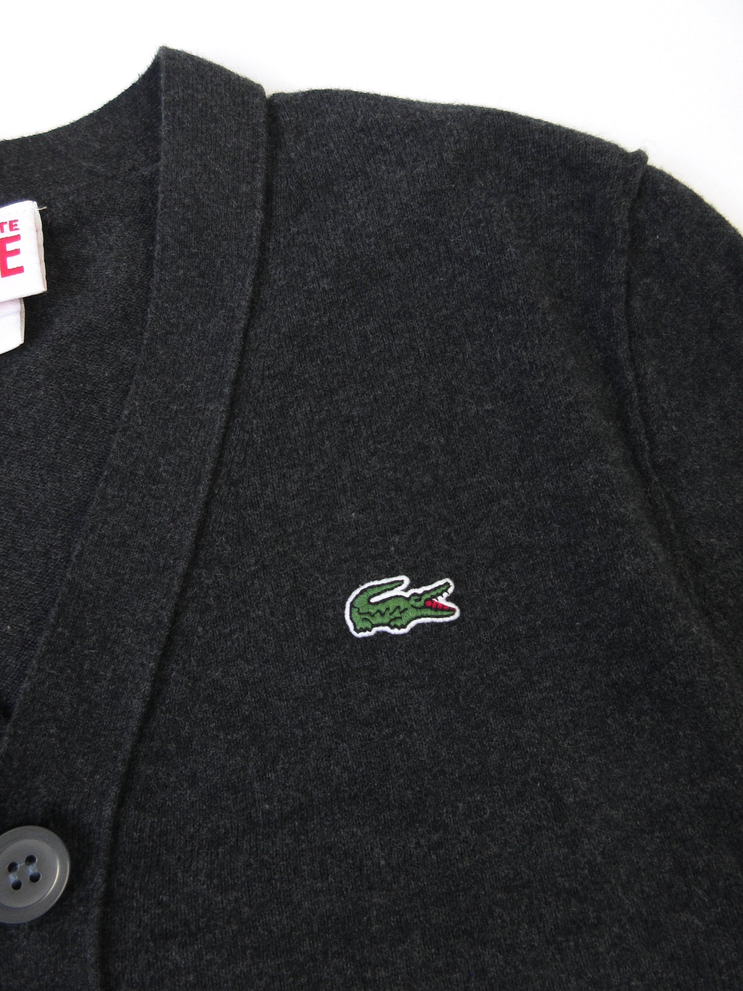 LACOSTE design charcoal cardigan