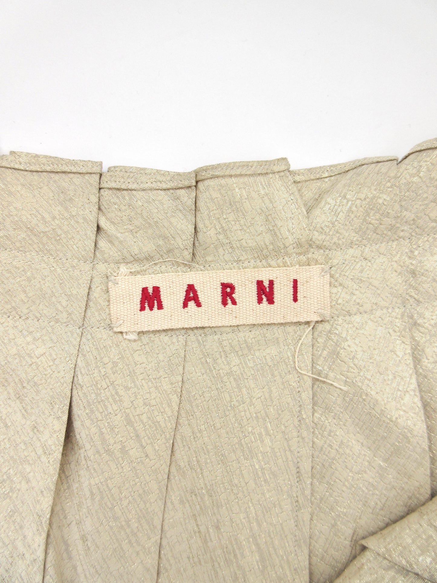 MARNI gold pleats skirt