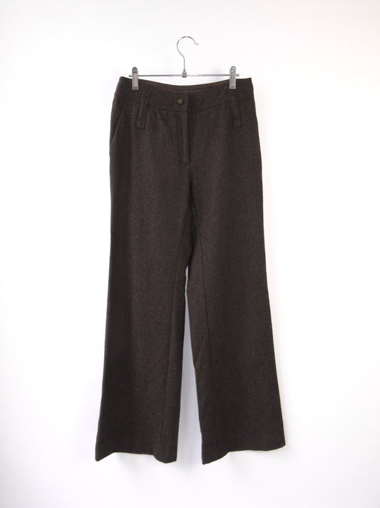 Max Mara brown design wool slacks