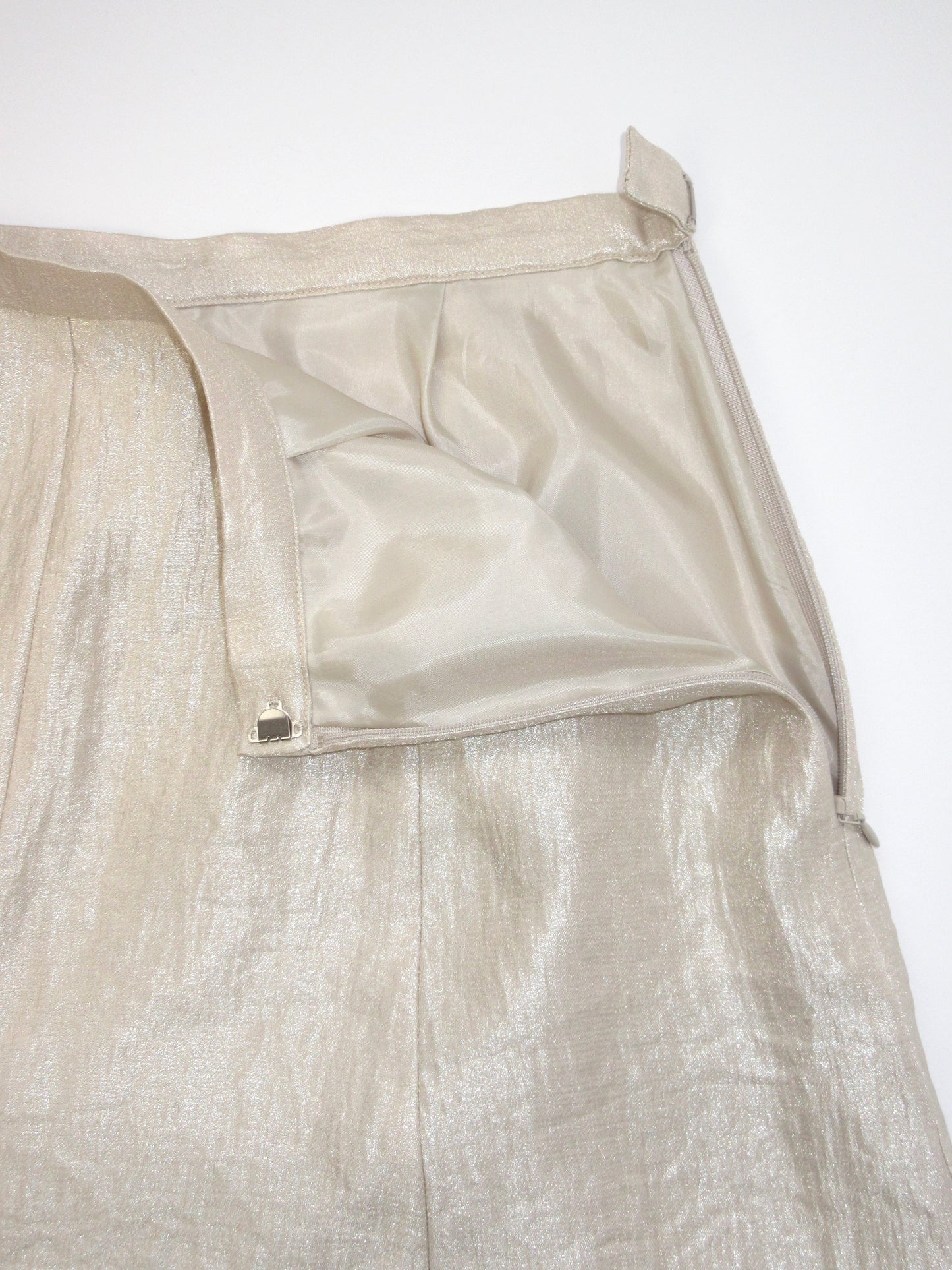 shiny flare skirt