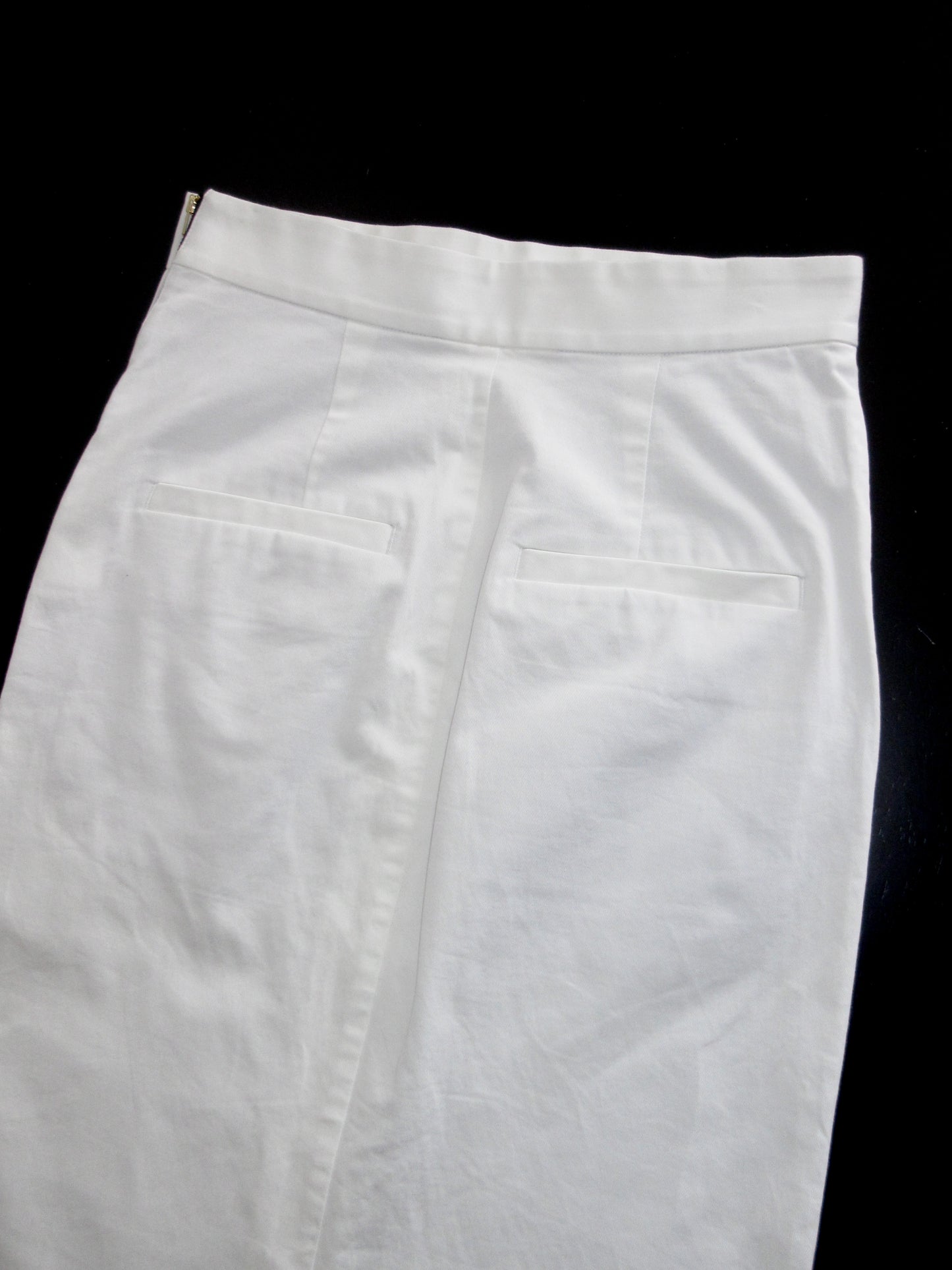 front slit white long skirt