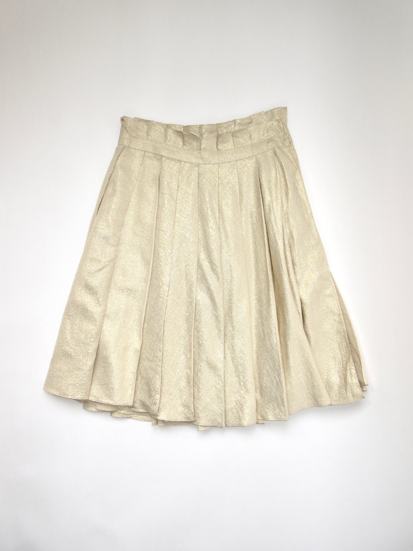 MARNI gold pleats skirt