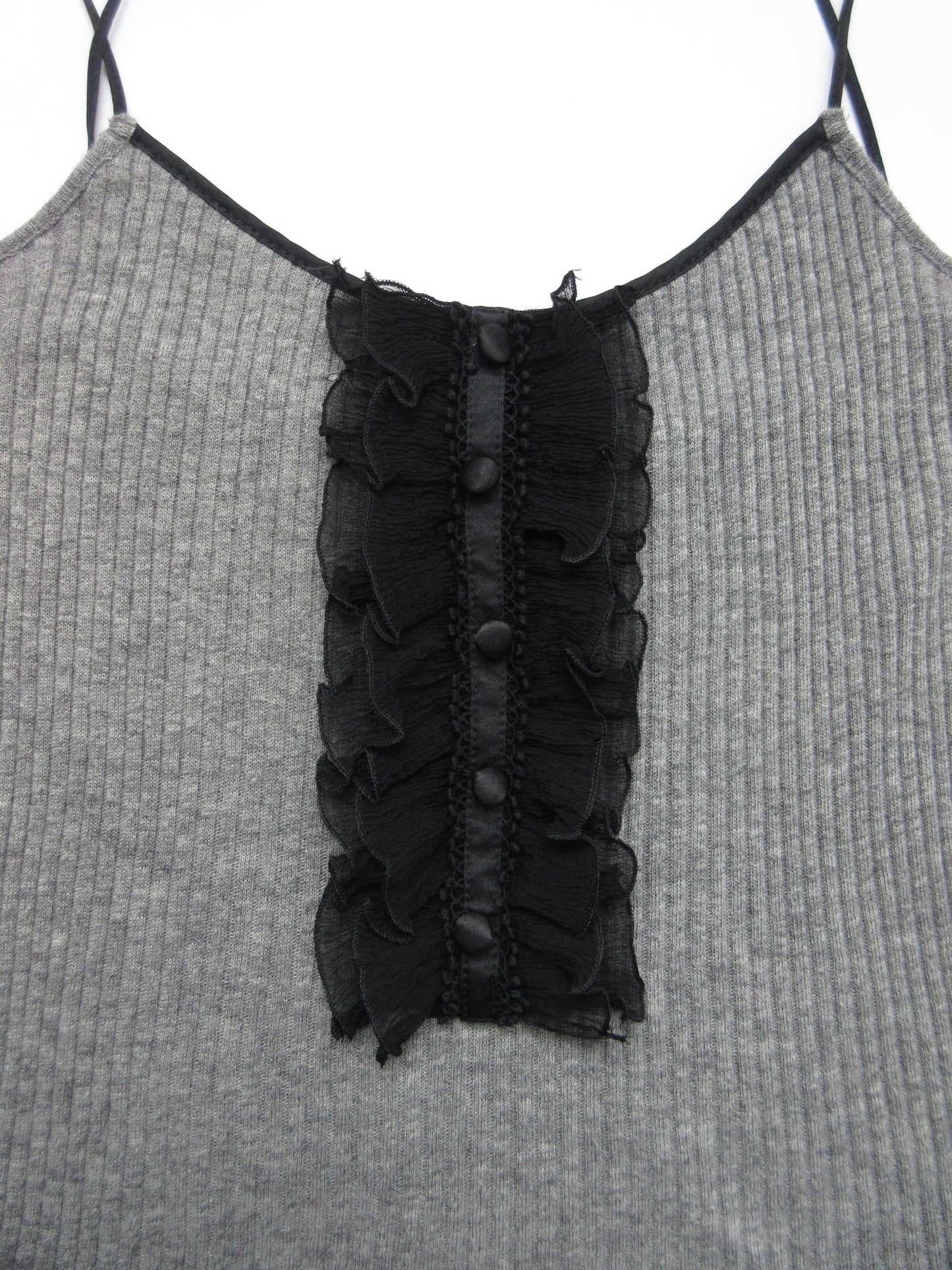 frill ribbed camisole