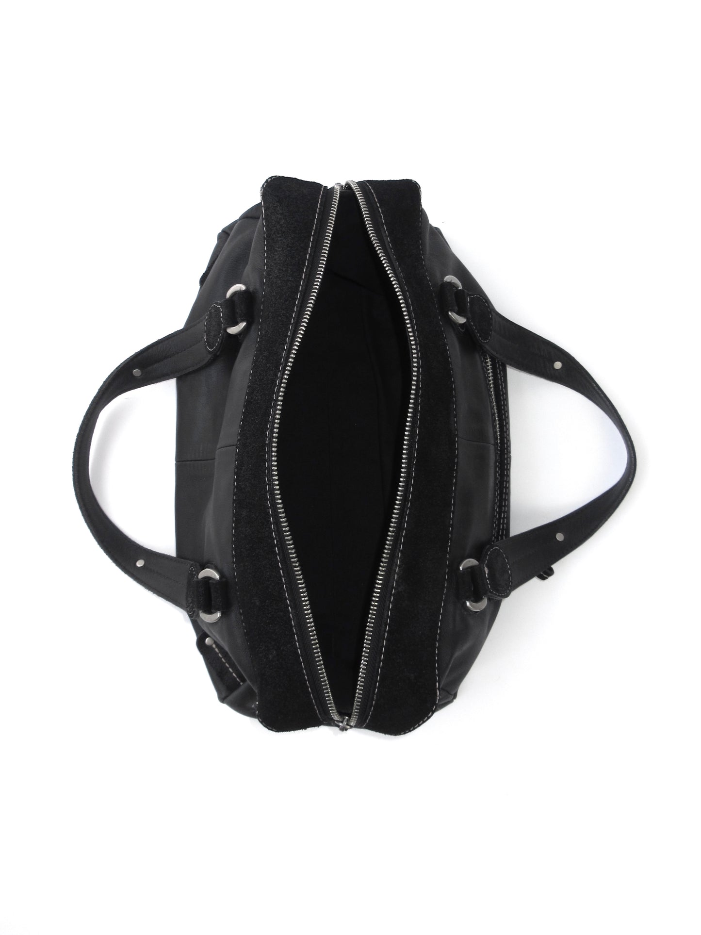 agnes b. different materials boston bag