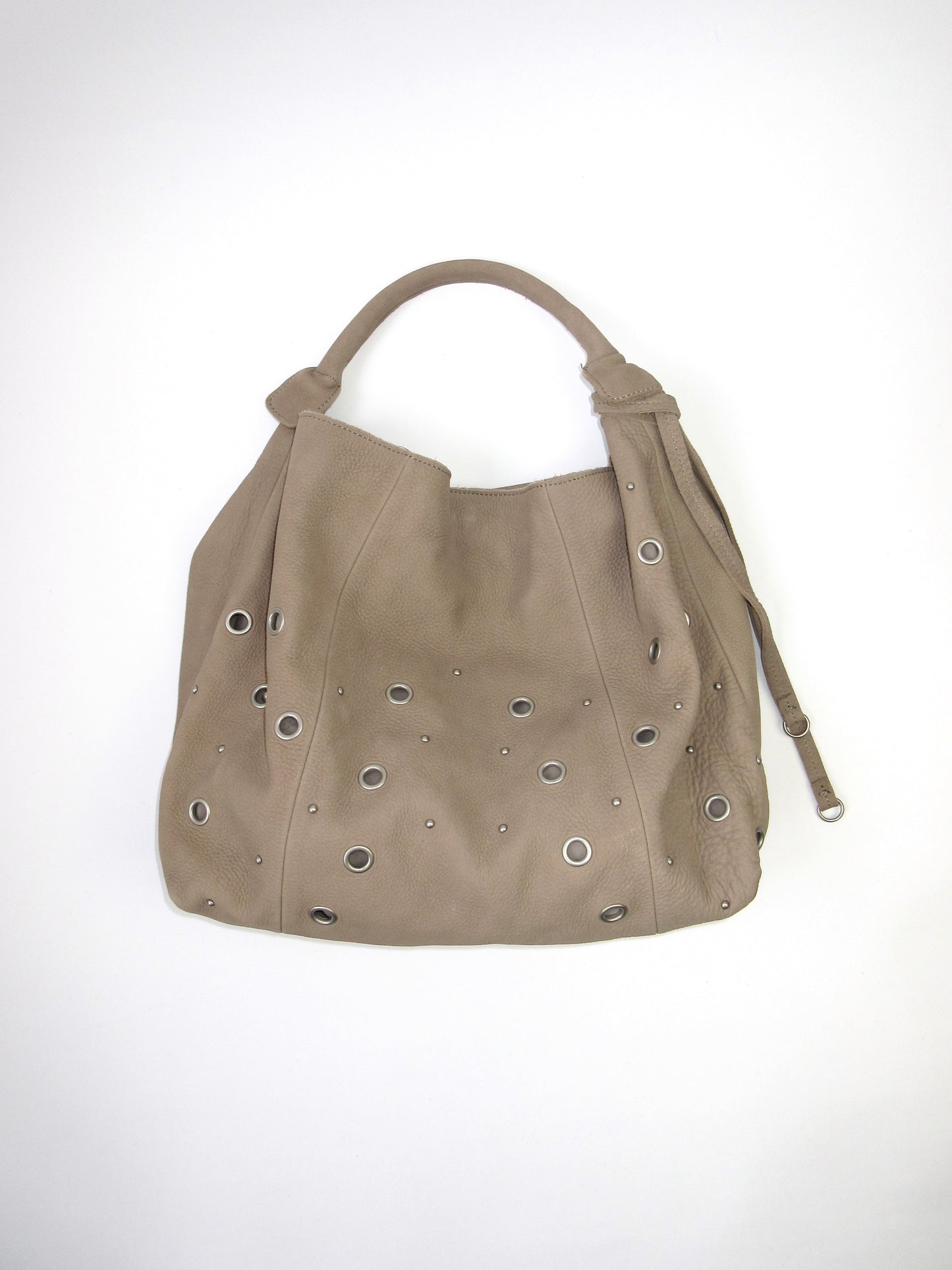 eyelet design leather bag