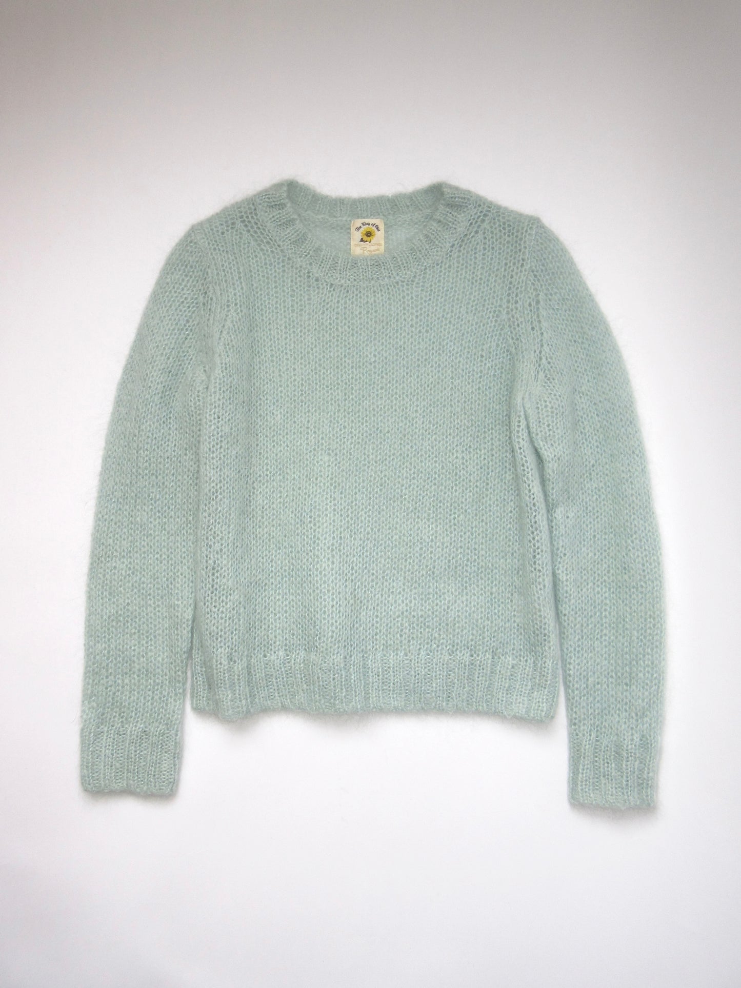 mint color mohair knit