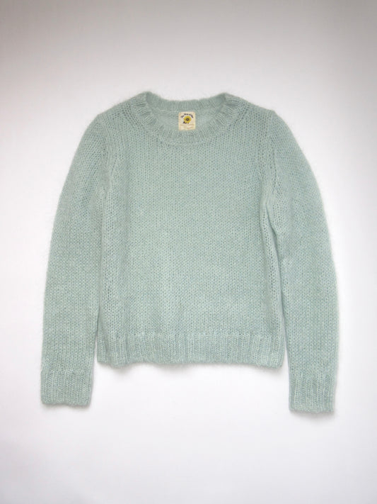 mint color mohair knit