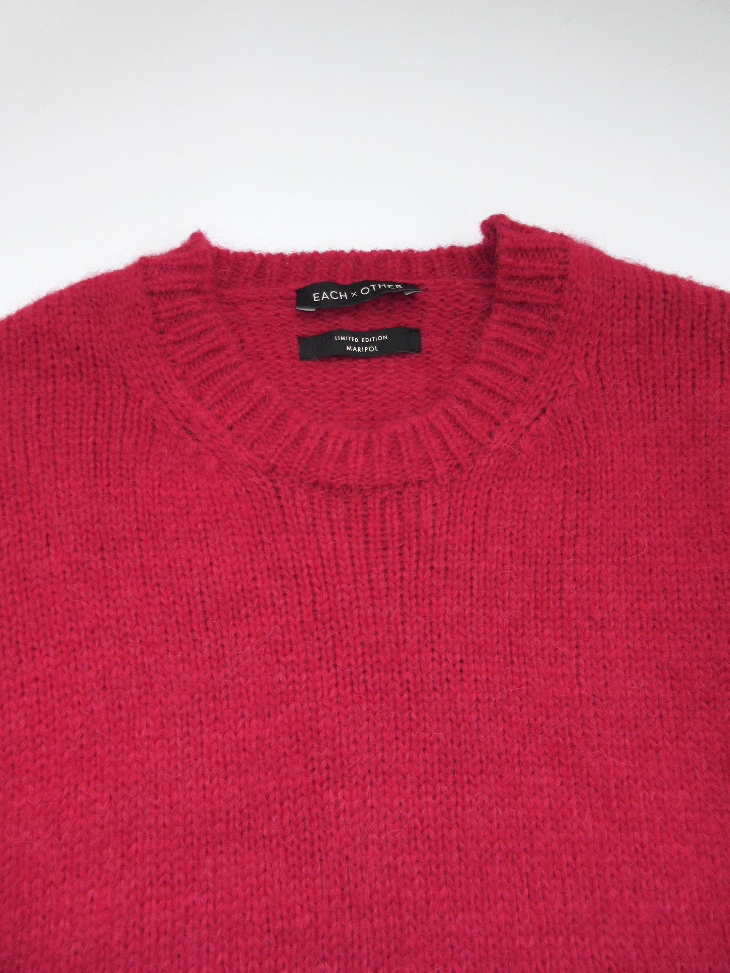 red alpaca sweater