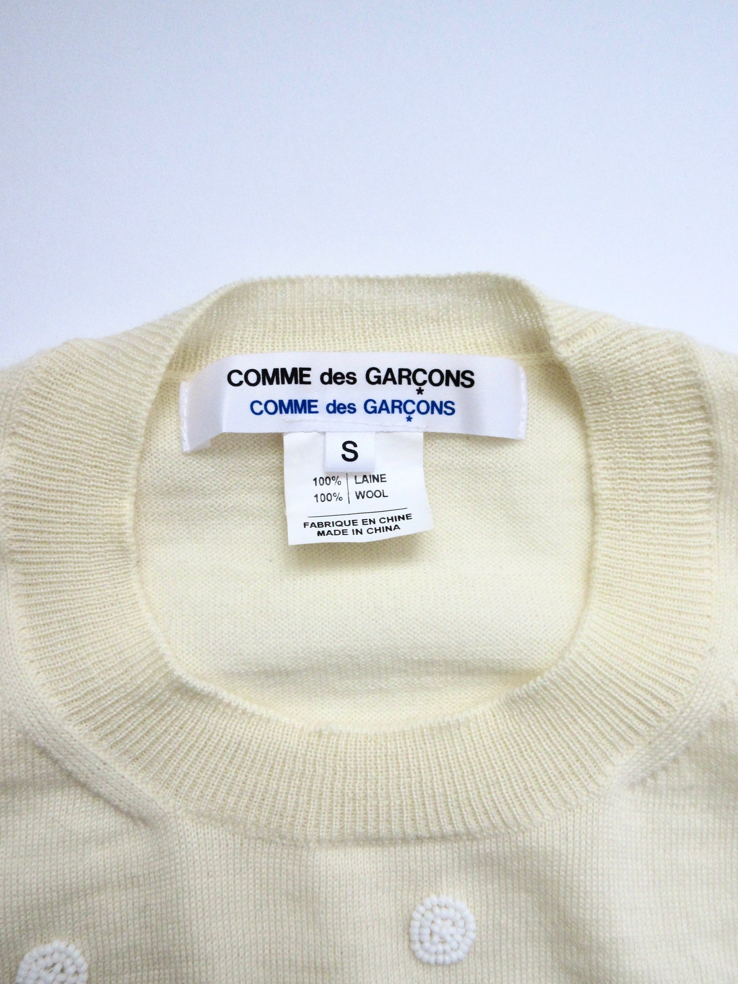 comme des garcons knit top