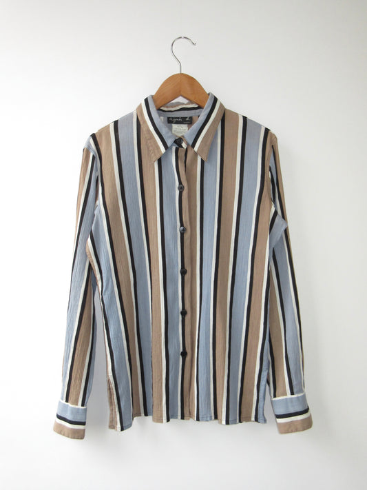 agnes b. stripe crepe shirt
