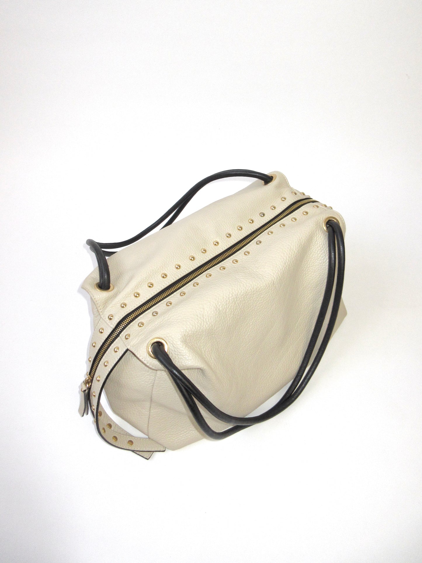 leather studs tote bag