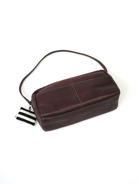 brown square shoulder bag