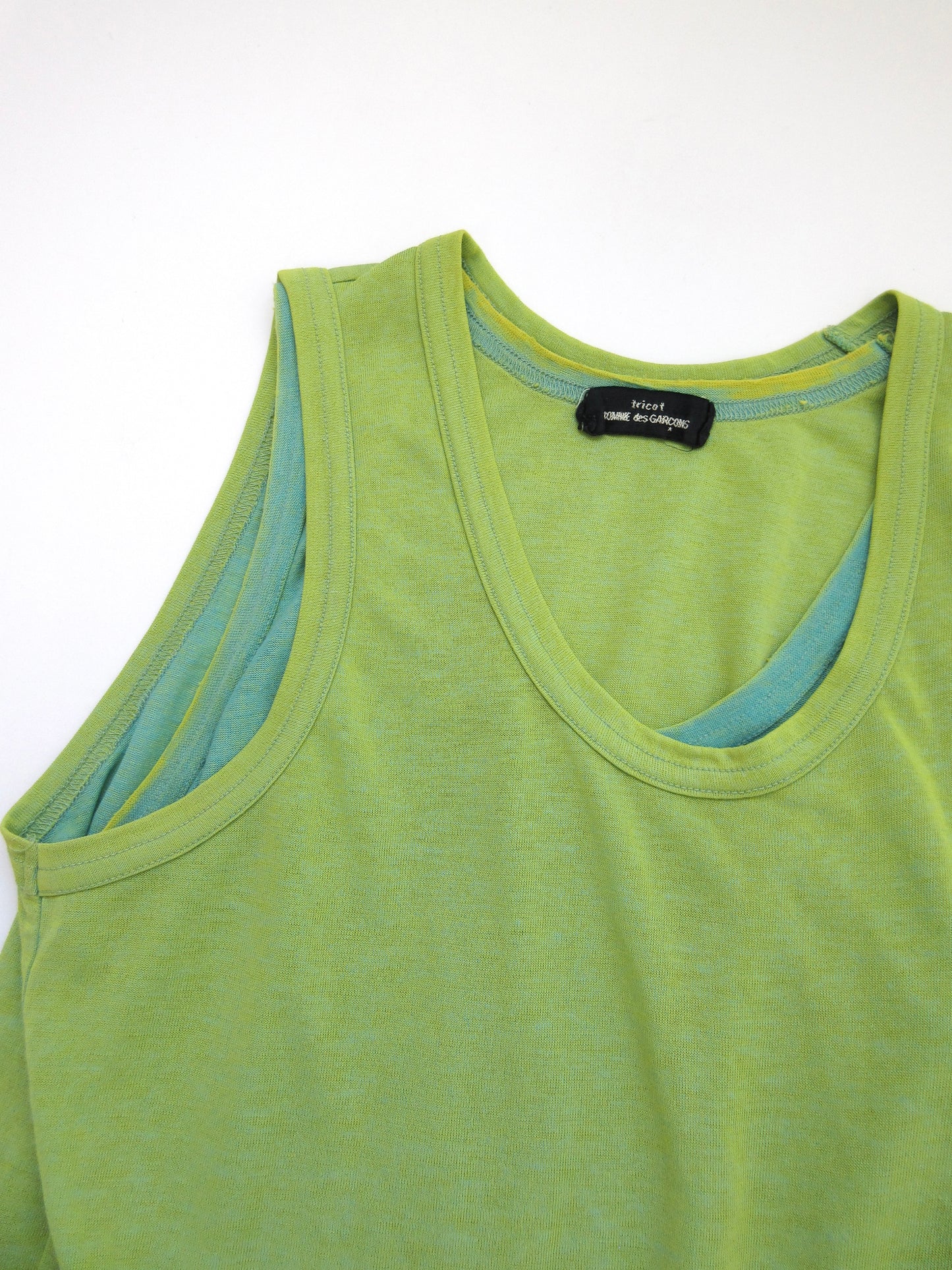 tricot comme des garcons layered tank top