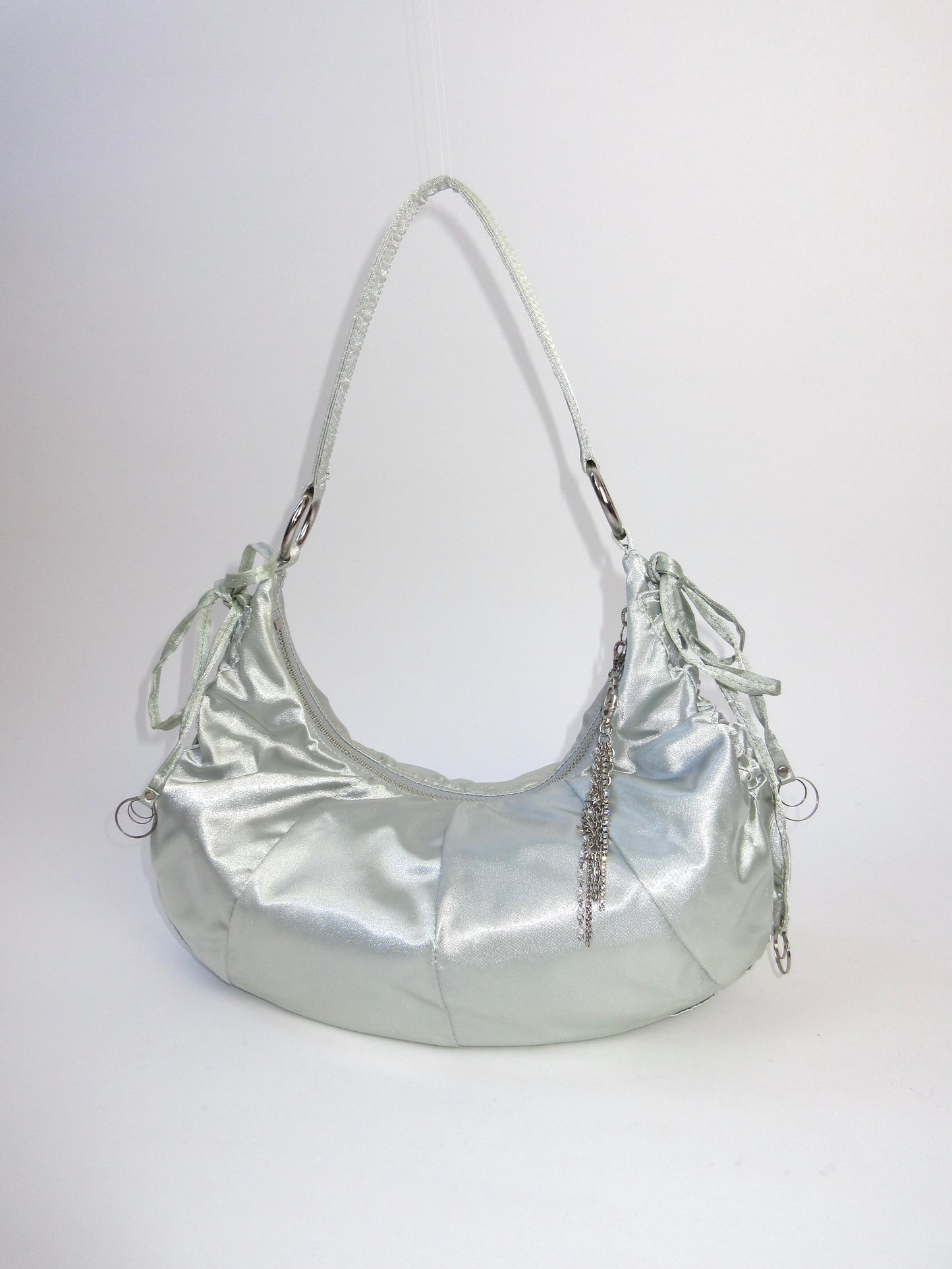 【used】agnes b. silver round bag