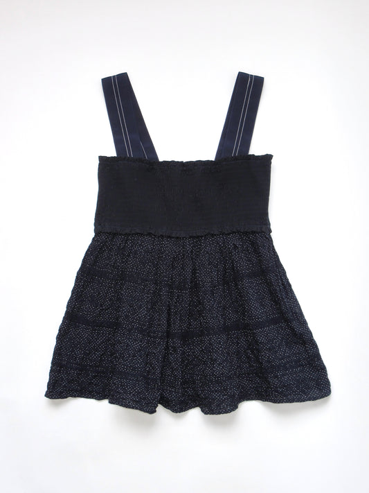 dots sleeveless flare top