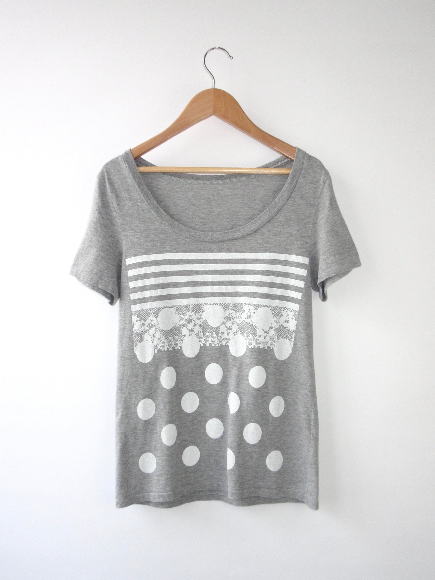 sunaokuwahara dots×stripe t-shirt
