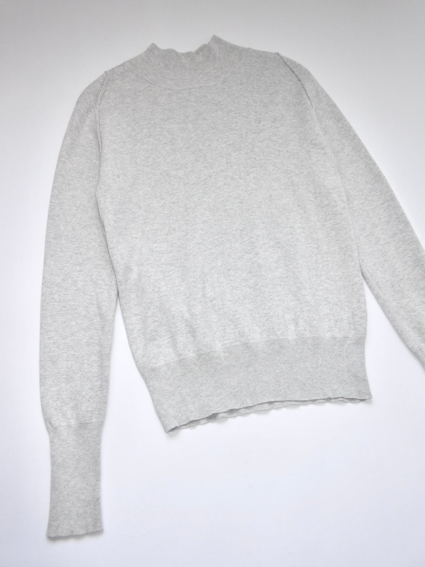 light gray high neck knit