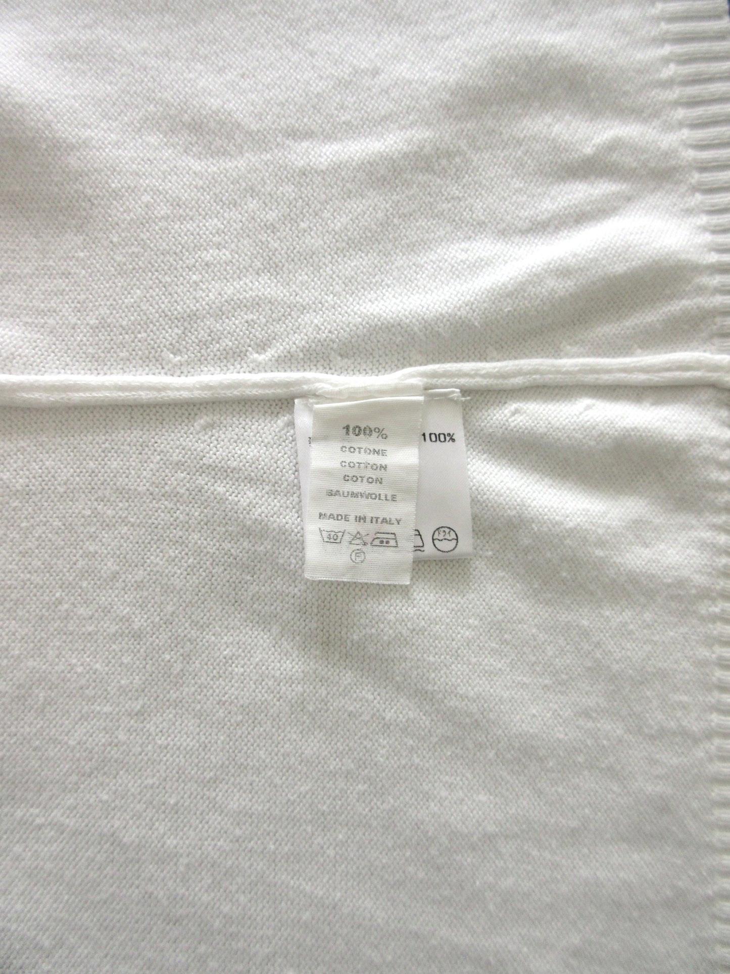 white cotton polo shirt