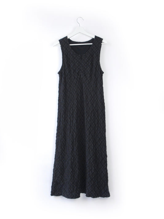plaid sleeveless long dress
