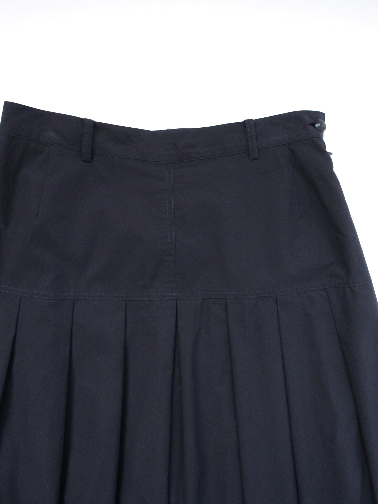 navy pleated skirt