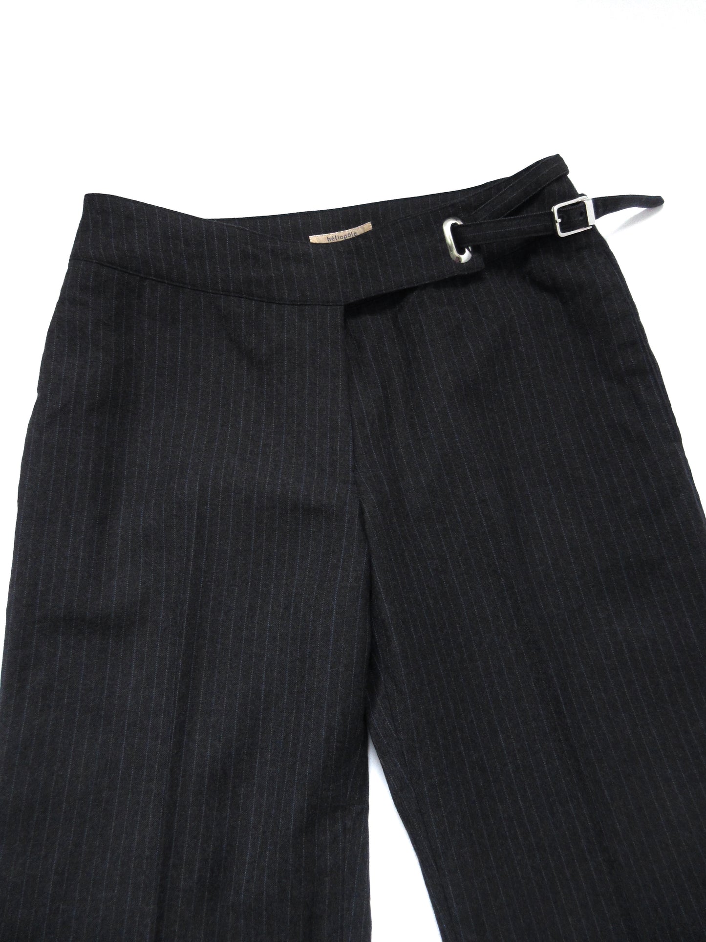 design belt stripe slacks