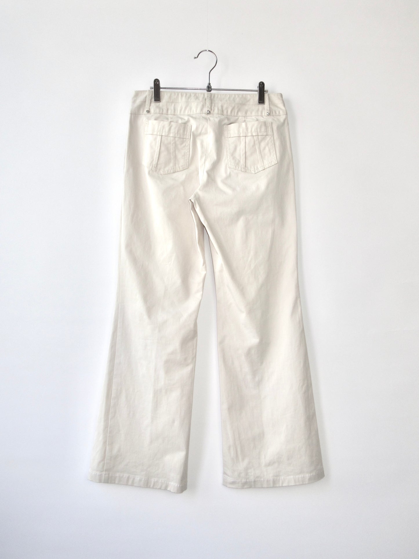 pale beige straight flare pants