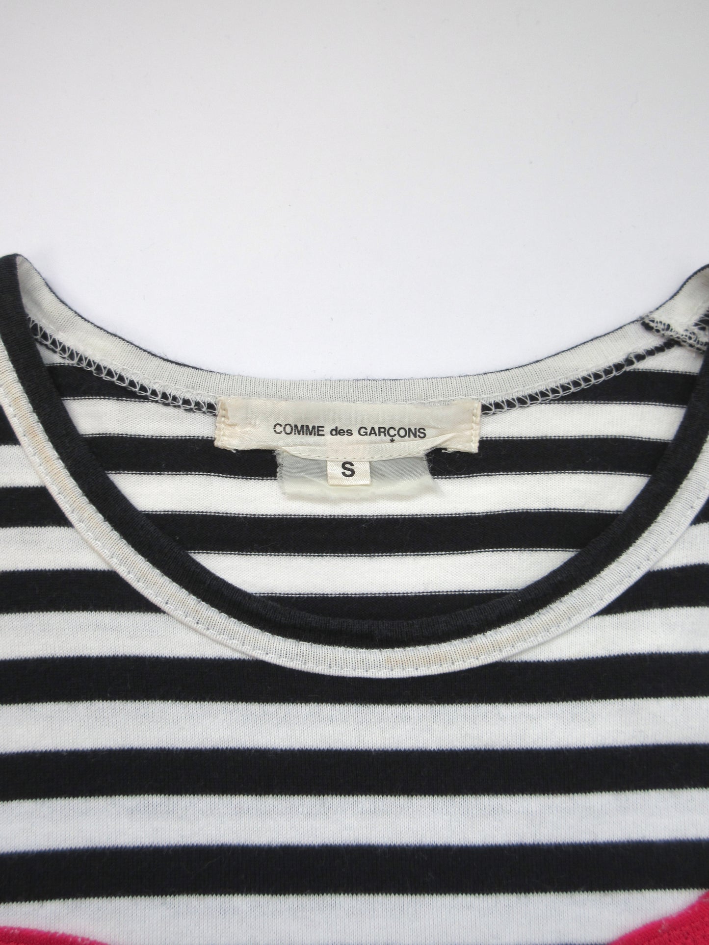 COMME des GARÇONS red flower stripe top