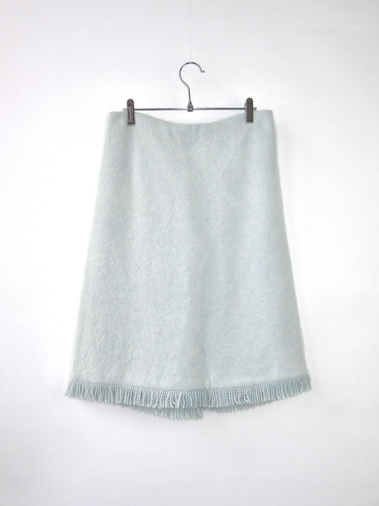 MARNI winter blue cashmere skirt