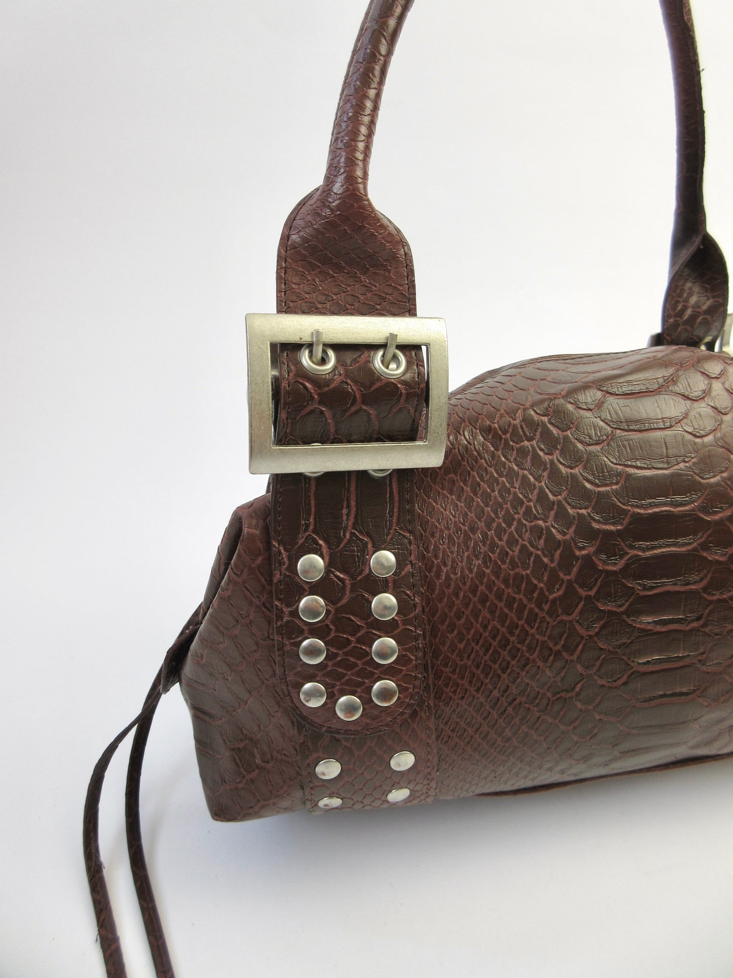 python pattern shoulder bag