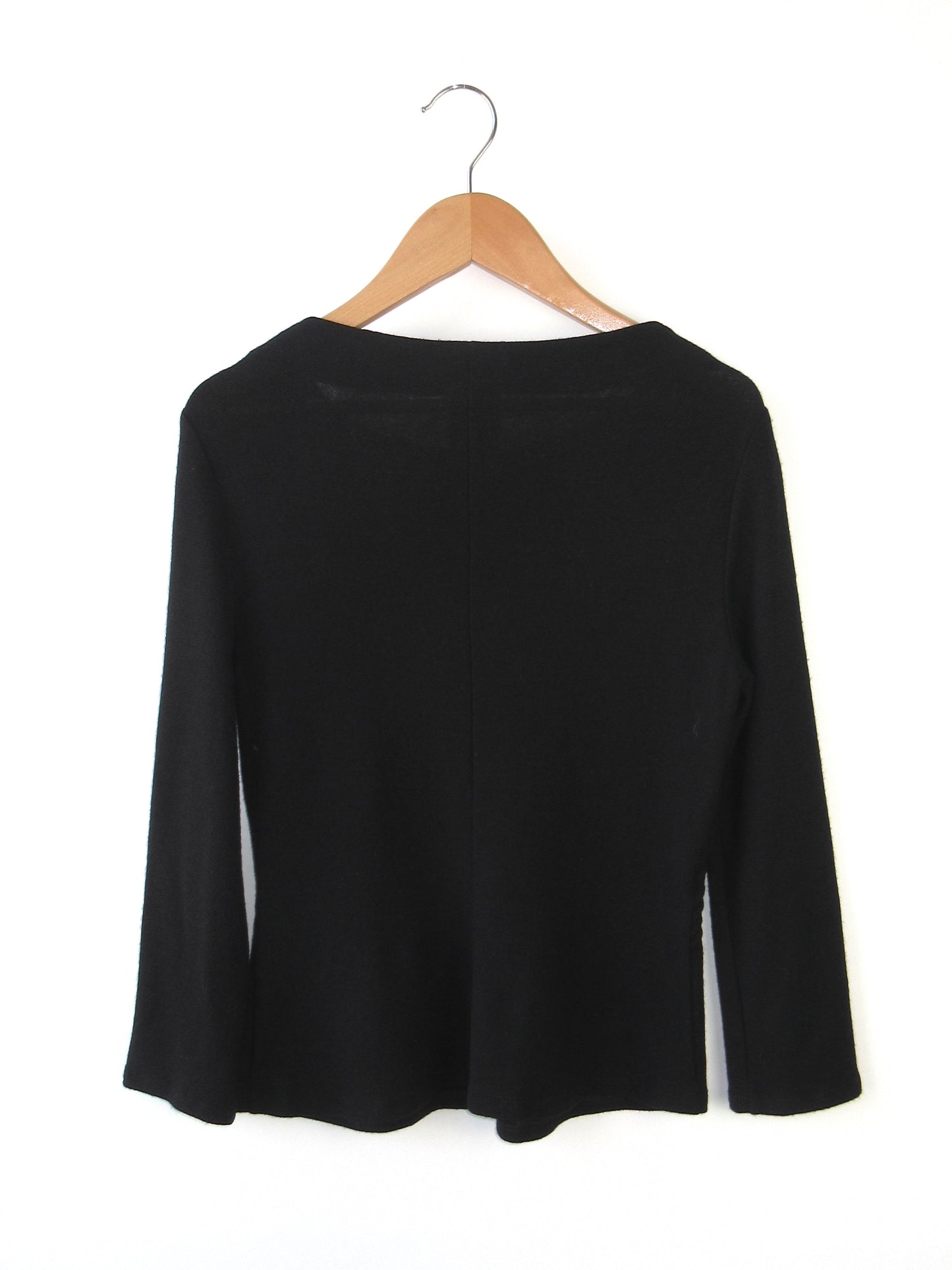 peplum detail wool top